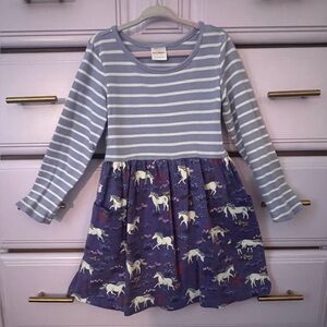 Hanna Andersson Purple Unicorn Kids Dress